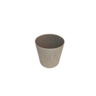 Vaso de Planta Pequeno em Madeira|Plástico 13,3x13,2cm Cinza Sustentável Cinza Petra Tronco Evo Design